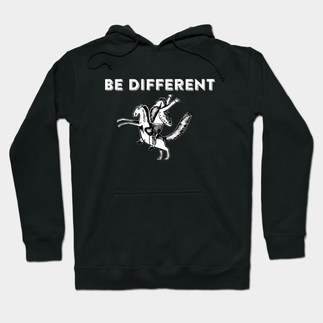 Be Different - Vintage Artsy Hoodie by ballhard